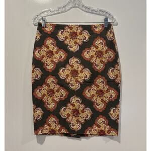 Ann Taylor Loft Brocade Print‎ Skirt Womens Size 2 (1715)